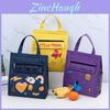 Oxford Cloth Insulated Lunch Bag Large Capacity For Students And Office Workers With Heat Retention