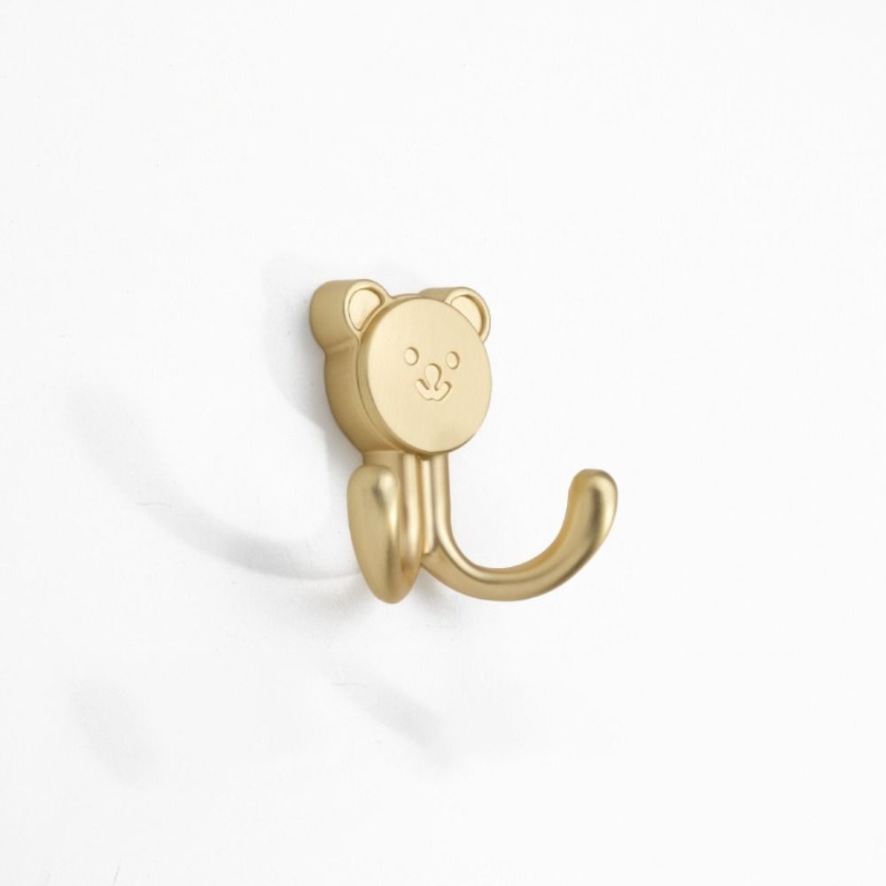 Bear shape Hanging Clothes Hook Rust-proof Strong Bearing Capacity Wall Hanging Hook Wear-resistant Zinc Alloy Wall Coat Rack