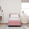 Box Spring Bed with Headboard Pink 200 X 80 Cm Velvet