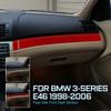 High-Grade Real Glossy Carbon Fiber Dashboard Trim for BMW E46 3 Series 1998-2006, Passenger Side Anti-Scratch Tool-Free Install