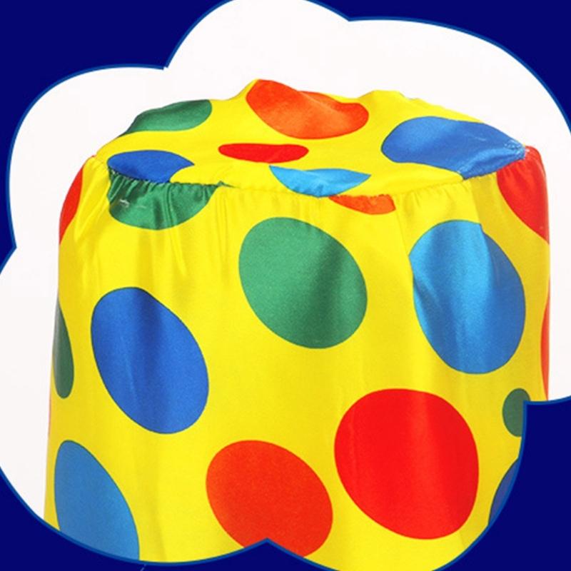 Cappello da Mago Cappello da Clown Arcobaleno Divertente Cappello a Cilindro da Clown per Natale Halloween Cosplay Festa Oggetti di Scena Costume da Clown Regali
