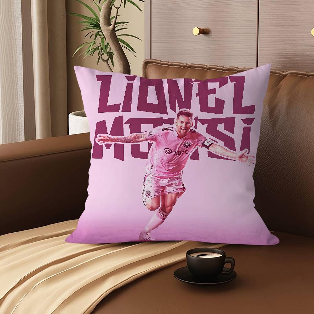 Football Star L-Lionel M-Messi Pillow Cushion Cover Pillowcase Living Room Sofa Home Decor Customized