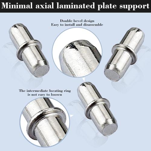 JUTOSU Shelf Dowels, Shelf Support Dowels, 5mm X 16mm, Pack of 40, Dowel Markers, Shelf Support Tweezers, Insert Type Metal Shelf Brackets, Furniture