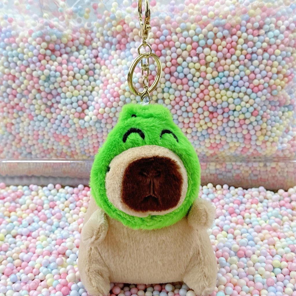 Little Red Book Capybara & Guinea Pig Plush Keychain Ornament