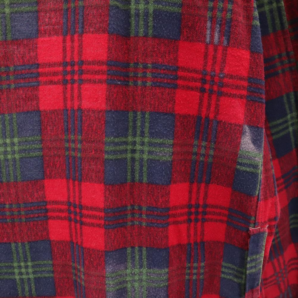 Mc Knight 60s 70s vintage Check Pattern flannel Gown coat XL Red Men's Used