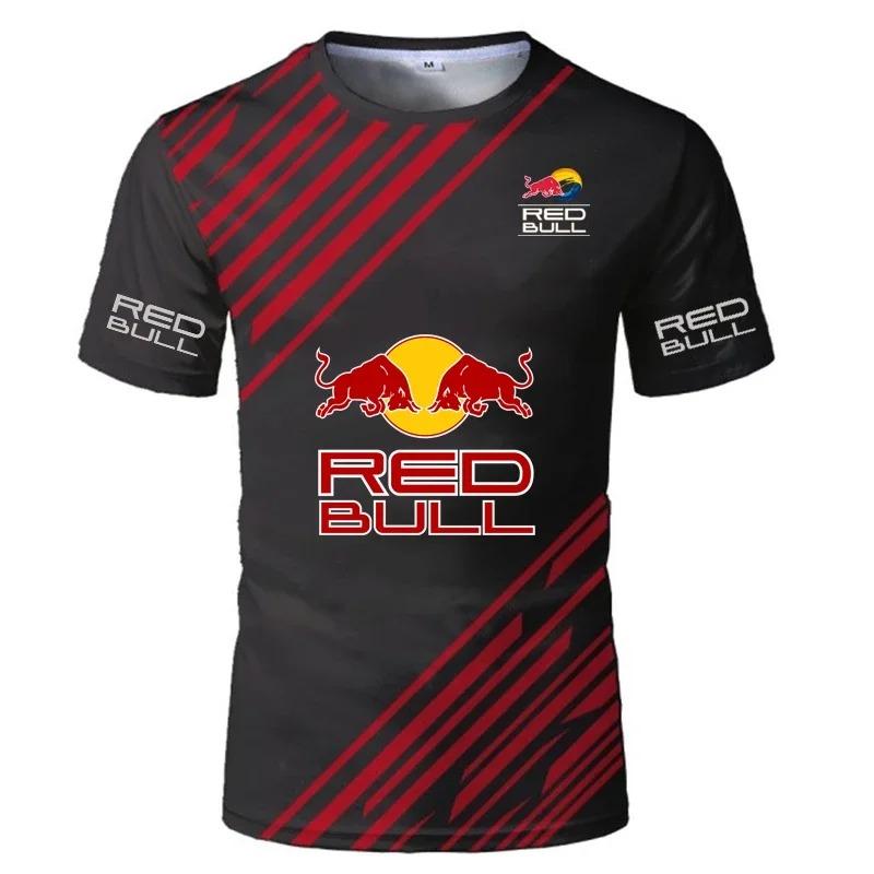 Sommer neuestes Red Bull Herren T-Shirt Mode Racing T-Shirt Red Bull 3D-Druck Kinder T-Shirt Street Fashion Red Bull