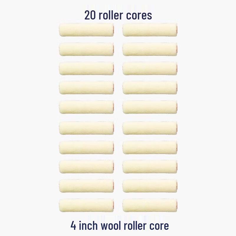 4-inch Wool Paint Roller Heads (20-Pack)