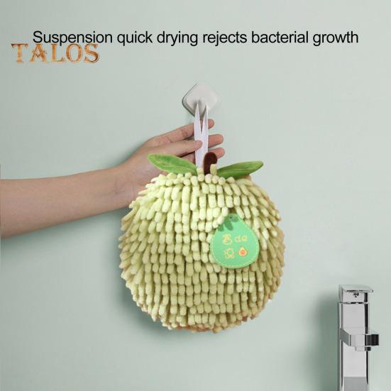 Chenille-Handtuch mit Aufhängeschlaufe, stark wasserabsorbierend, weiche, superfeine Fasern, verdickter Lappen, schmutzabweisend, wiederverwendbar, für die Reinigung von Küche und Bad