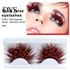 Natural & Dense Fake Lashes 1 Pair 3D Colorful Blue Color Artificial Feather Eyelash Extensions Eyelashes Extension Party Makeup for Halloween Cosplay