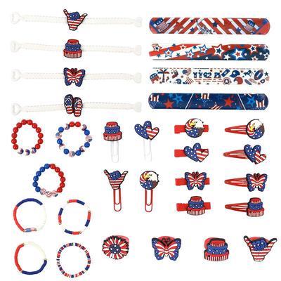 Independence Day Flag Series: Rings, Bracelets, Hair Clips - American & European Styles for Kids & Adults