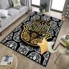 Golden Hamsa Symbol Office Rug Chair Mat, Entryway Carpet, Suitable for Front Door, Bedroom, Living Room, Desk, Holiday Gift