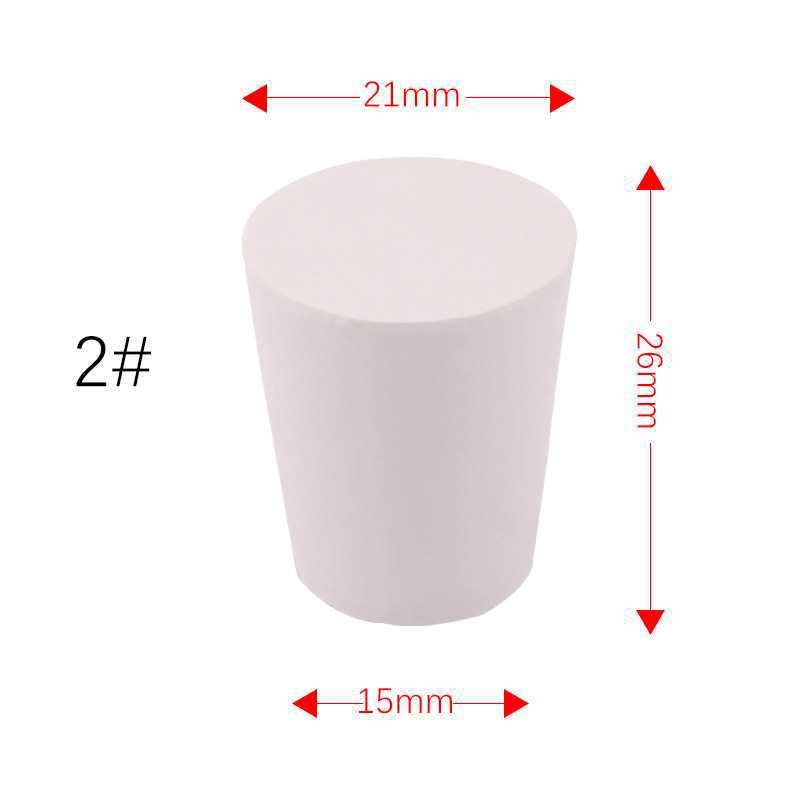 Round Silicone Stopper for Test Tubes and Erlenmeyer Flasks - Piercable and Dense