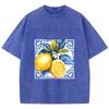 Printet Vasket T-shirt Herre Bomulds T-shirt Rund Hals Behagelig Streetwear Herre Afslappet Sommerbeklædning