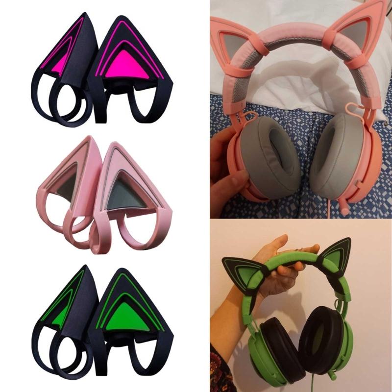 Silicone Cat Kitty Ears Lovely Attachable Accessory for Kraken V2 special/Kraken 2019/ Kraken TE /7.1 V2 Headphone