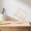 Metal Modern Geometric Figurine Hotel Shelf Statues Living Room Tale Centerpiece Bookcase Ornaments