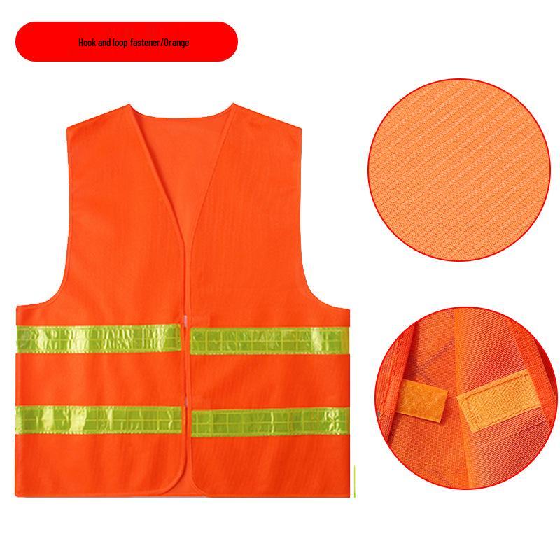 Reflekterande säkerhetsväst för trafik, byggarbetsplatser och trädgårdsarbete - Fluorescerande grön, Anpassningsbar. 