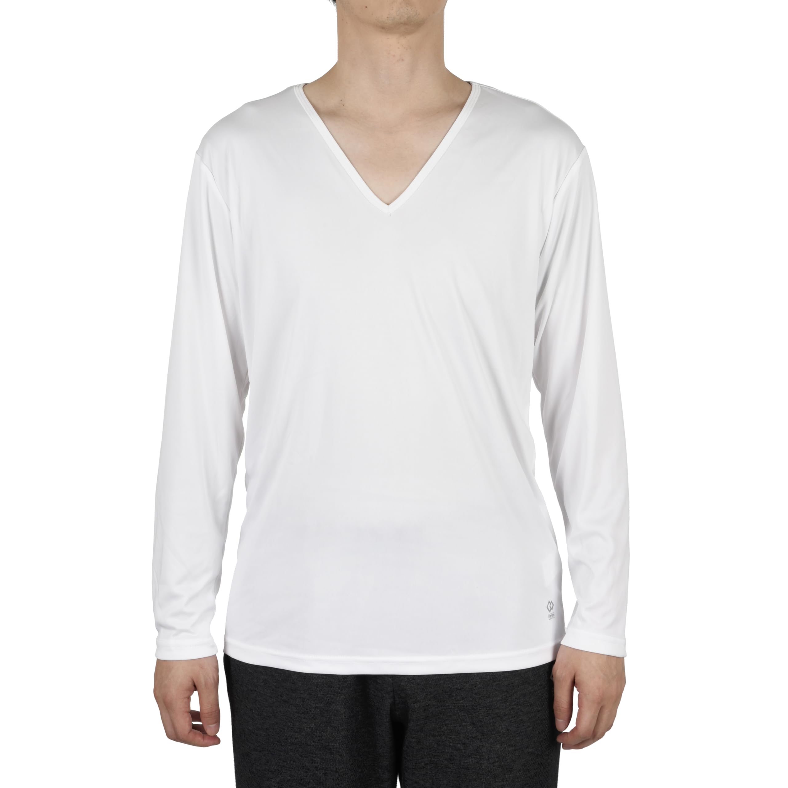 

Colantotte: Activewear: Solid Color Long Sleeve V-Neck Inner Top, Promotes Blood Circulation, Fukusuke