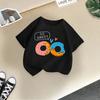 Fashionable summer children's T-shirt casual short sleeved T-shirt suitable for both men and women donuts