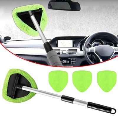 Ön Cam Temizleme Aleti Araba Temizleme Fırçası Geri Çekilebilir Ön Cam Temizleme Sopa'sı Otomatik Cam Temizleyici Mikrofiber Bez Araba Yıkama Fırçası