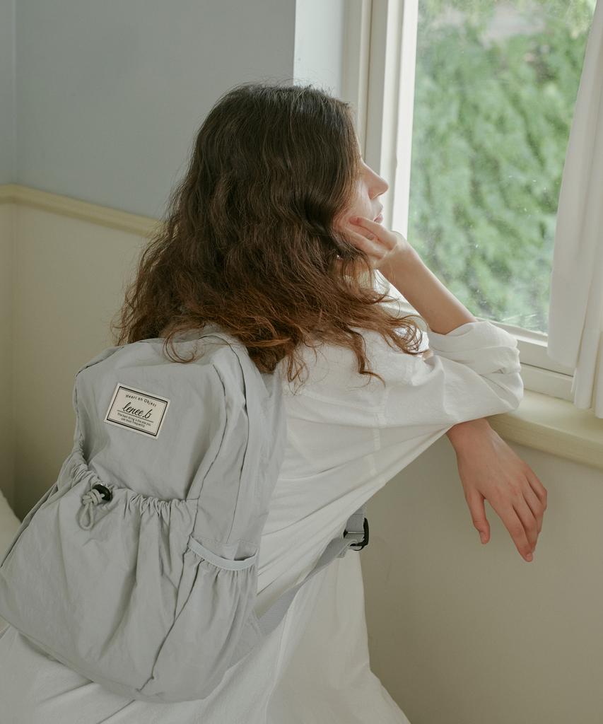 Leneeb String Backpack Light Grey
