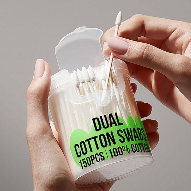 AMORE BASIC Dual Cotton Swabs (150 sheets, 4 packs) Dual cotton swab 150ea x 4