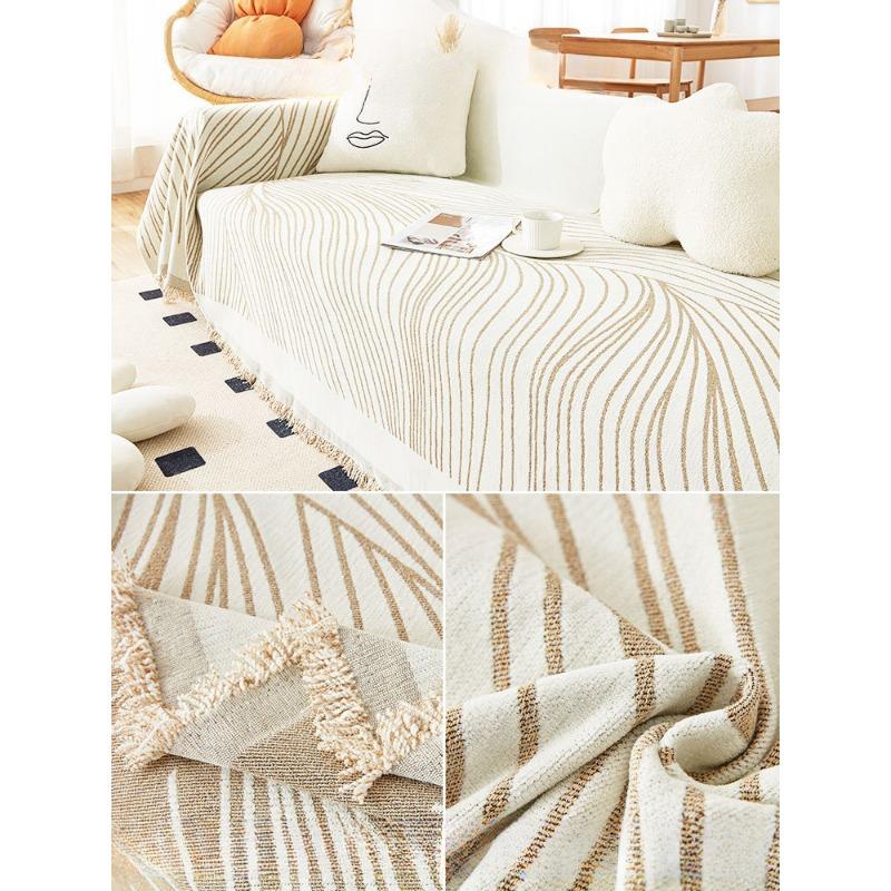 

Двусторонний чехол для дивана, полотенце Ins Style, шенилл, четыре сезона, универсальное одеяло, все включено, универсальный пыленепроницаемый чехол 180*130cm