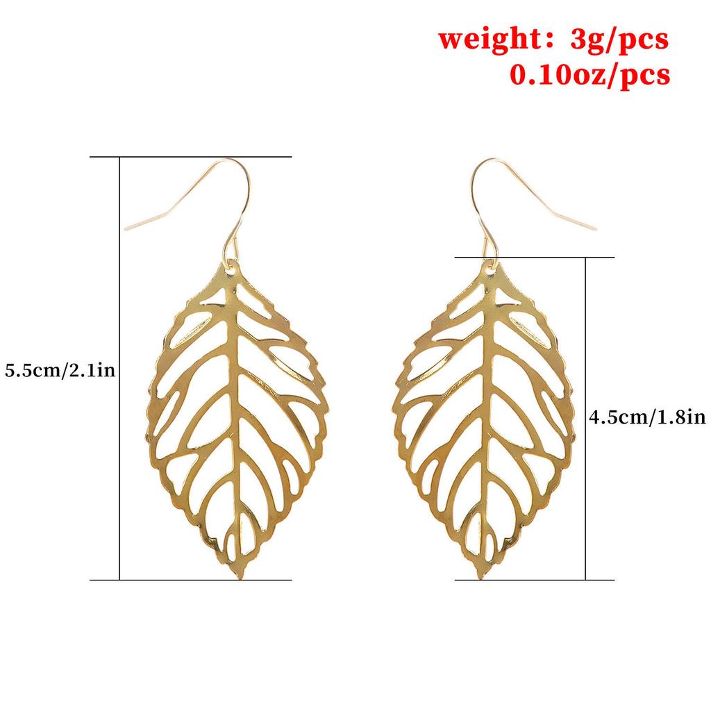 Summer New Earrings, Hot-selling Earrings, Simple, Mori Style, Popular Leaf Leaf Earrings