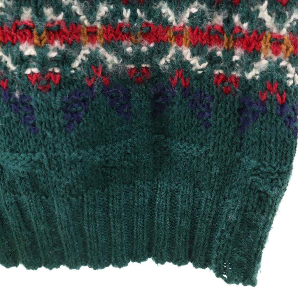 ALPS 80s 90s Made In USA Old Nordic Pattern Long Sleeve Sweater XL Knit Men's Used