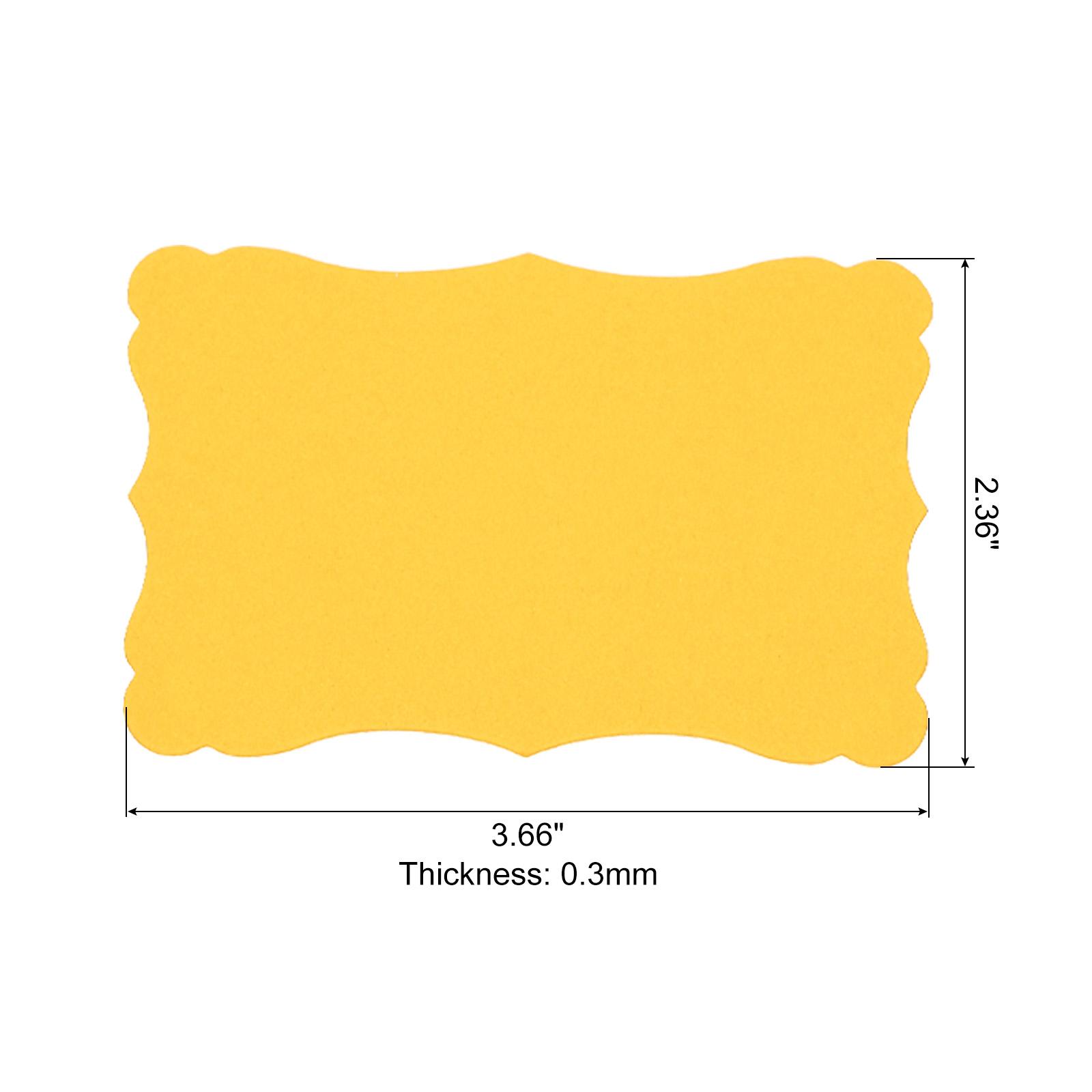 

120/200Pcs 3.7 x2.4 Blank Paper Business Card Small Index Flash Cards Words Message Note Card Mini Paper Tags Lace for DIY Gift (Yellow,120Pcs) жовтий