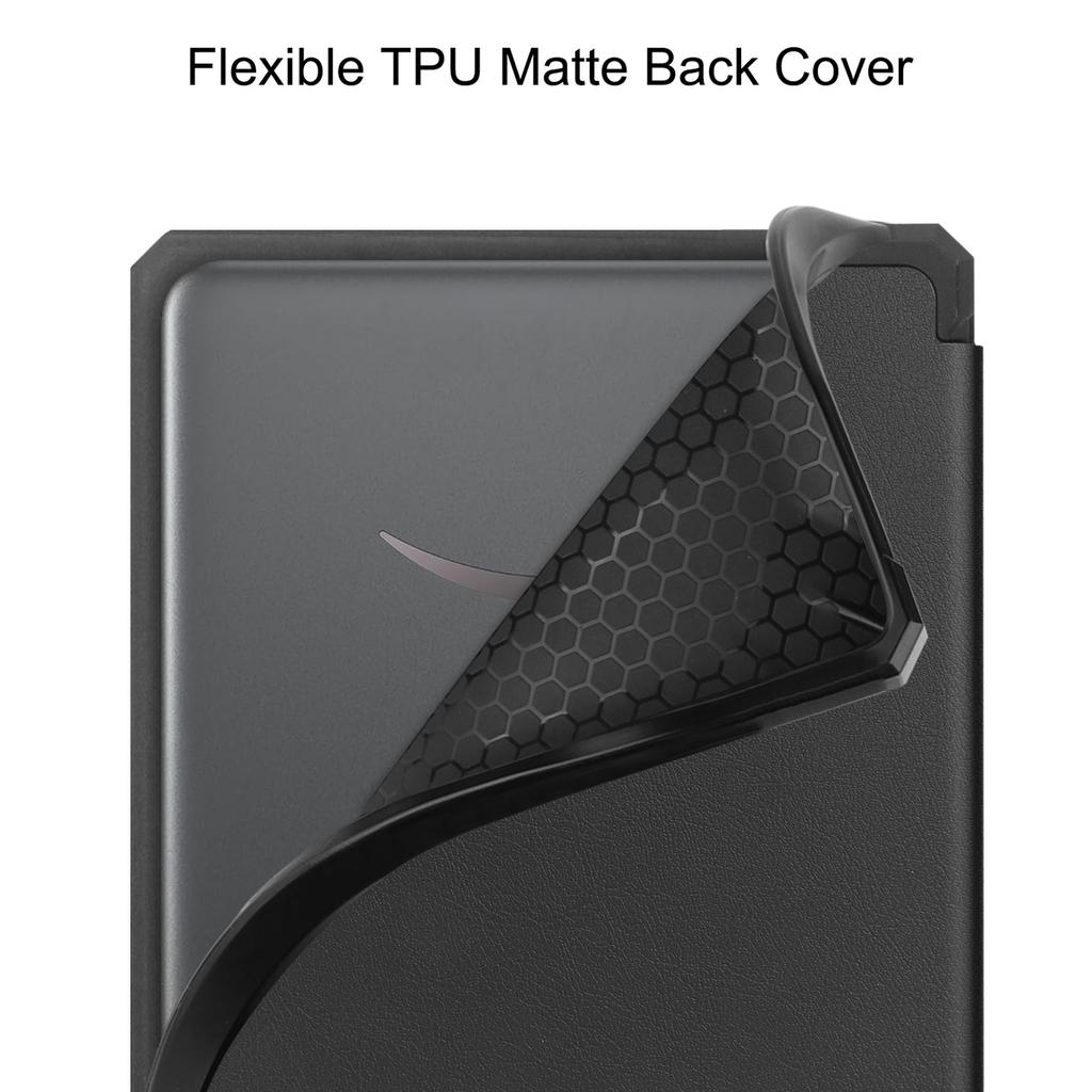 For Amazon Kindle Paperwhite (2024)/Kindle Colorsoft Case PU Leather + TPU E-Reader Cover Auto Wake/Sleep