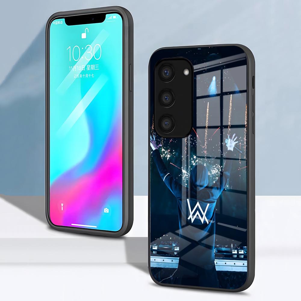 A-Alan Walker DJ Phone Case For Samsung S26 S25 S24 FE S23 S22 S21 Plus S20 Ultra Note20Ultra Black Glass Cover
