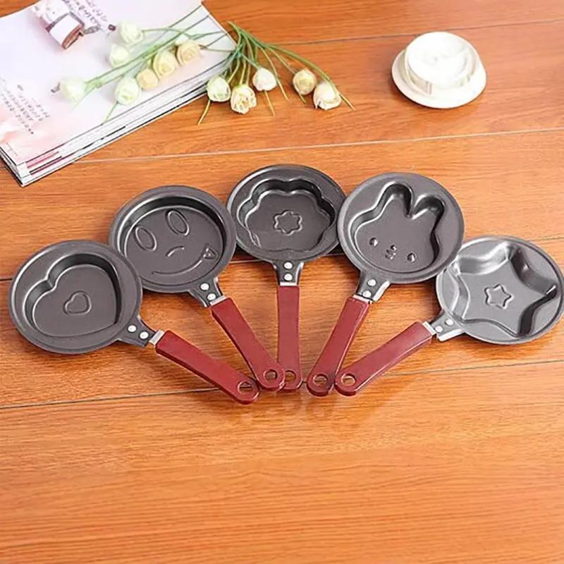 Cartoon Mini Frying Pan Flat Bottomed Pan Creative Non Stick Pan Household Breakfast Pan Animal Shaped Heart-Shaped Frying Pan YLE475