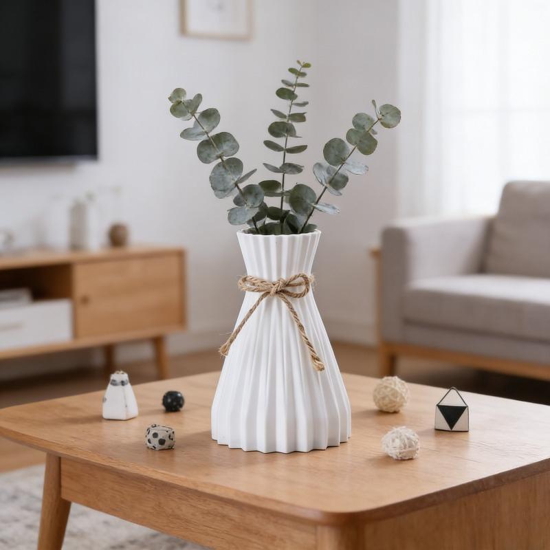 Creative Origami Vase European Pleated Design Plastic Folding Flower Vase Modern Decor for Dry Flower Arrangement