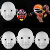 Costume Prop White Paper Beijing Opera Face Mask Paintable Blank Half Face Mask Plain Paper Hand-painted Mask Halloween Party