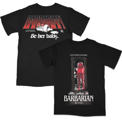 Barbarian T-Shirt Men Vintage Horror Print Classic Zach Cregger Fan Airbnb Door Scene Graphic S