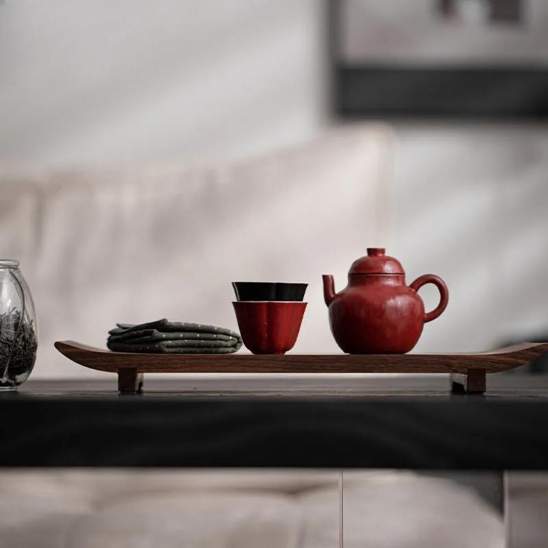 Japanische Teeschale Rechteckige Teeschale Retro Minimalistisch Nussbaumfarbene Schale Haushalt Kaffeetasse Exquisite Schalen Heimdekoration