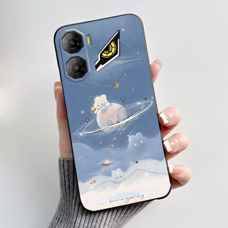 Custodia per Telefono Per ZTE Nubia Neo 3 5G Z2464N Custodia Estetica Moda Gatto Carino Cartone Animato Nero Morbido TPU Silicone Copertura Protettiva Completa