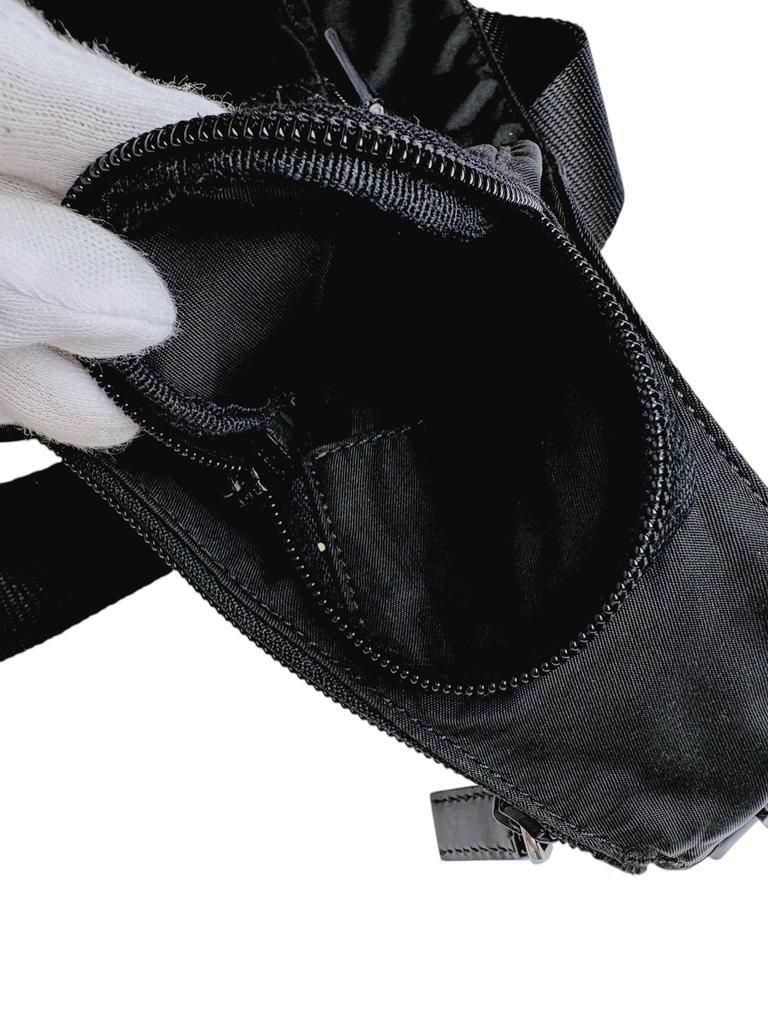 Gebrauchte PRADA Dreieck Logo Crossbody Tessuto Umhängetasche BT0520