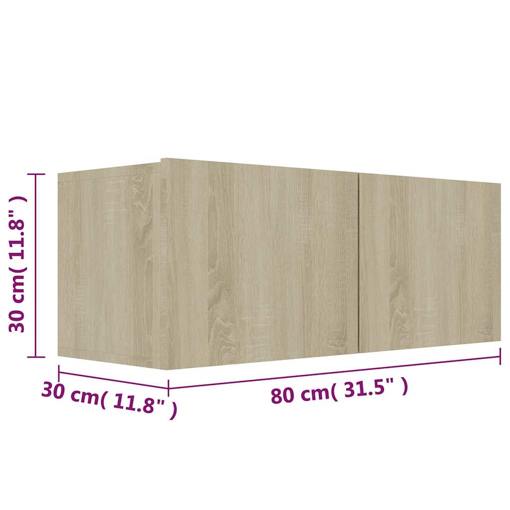 Vidaxl 3-Cz. Set de mobilier TV, Stejar Sonoma, Material pe bază de lemn