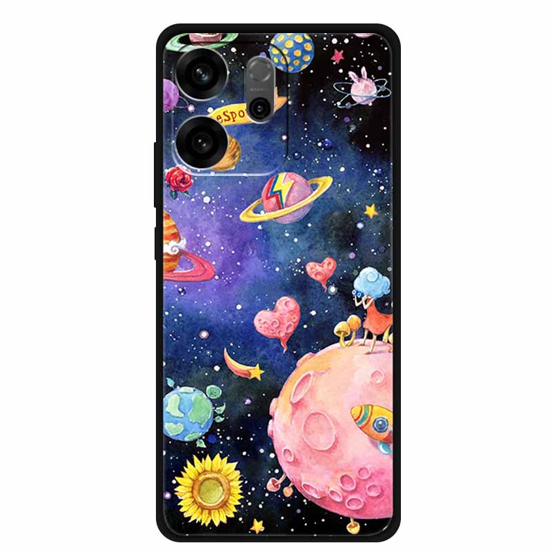 For Oppo Reno14 F Case 3D Flowers Emboss Phone Cases for Oppo Reno 14 F Reno14F 5G Back Protective Covers Soft Silicone Bumper
