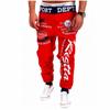 Men Letter Print Jogger Pants Drawstring Elastic Waist Loose Hip Hop Streetwear Casual Sports Trousers