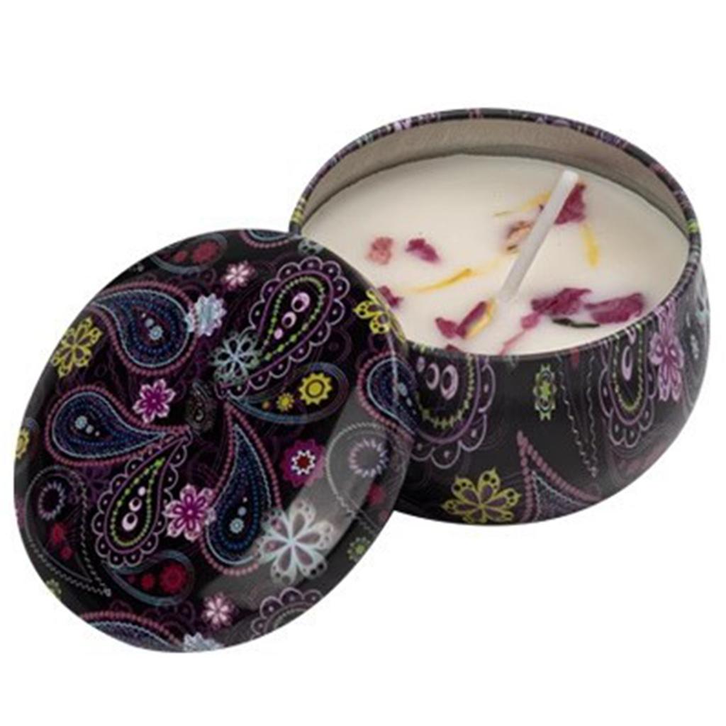 Dried Flower Scented Candles Iron Box Soy Wax Odorous And Smoke-free Aromatherapy Candle Birthday Gift Home Wedding Decoration