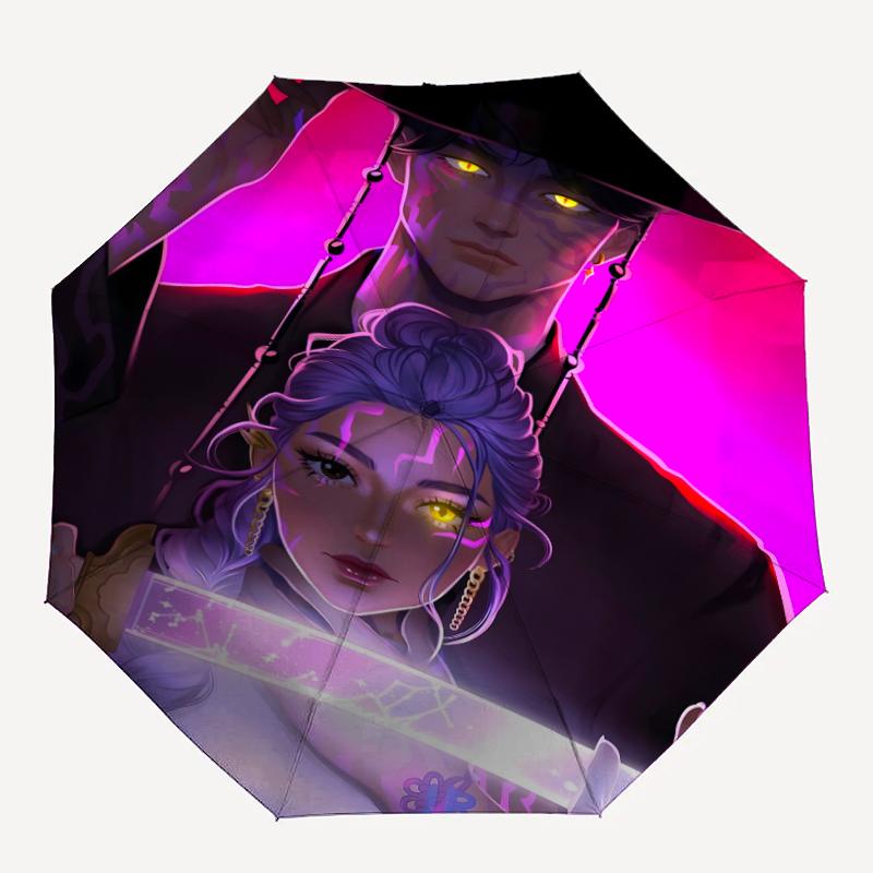 1pc KPop Demon Hunters21 Umbrella, Sun Protection, And UV Shielding. It Has Eight Sturdy Ribs for Outdoor Use And Perfect Gift