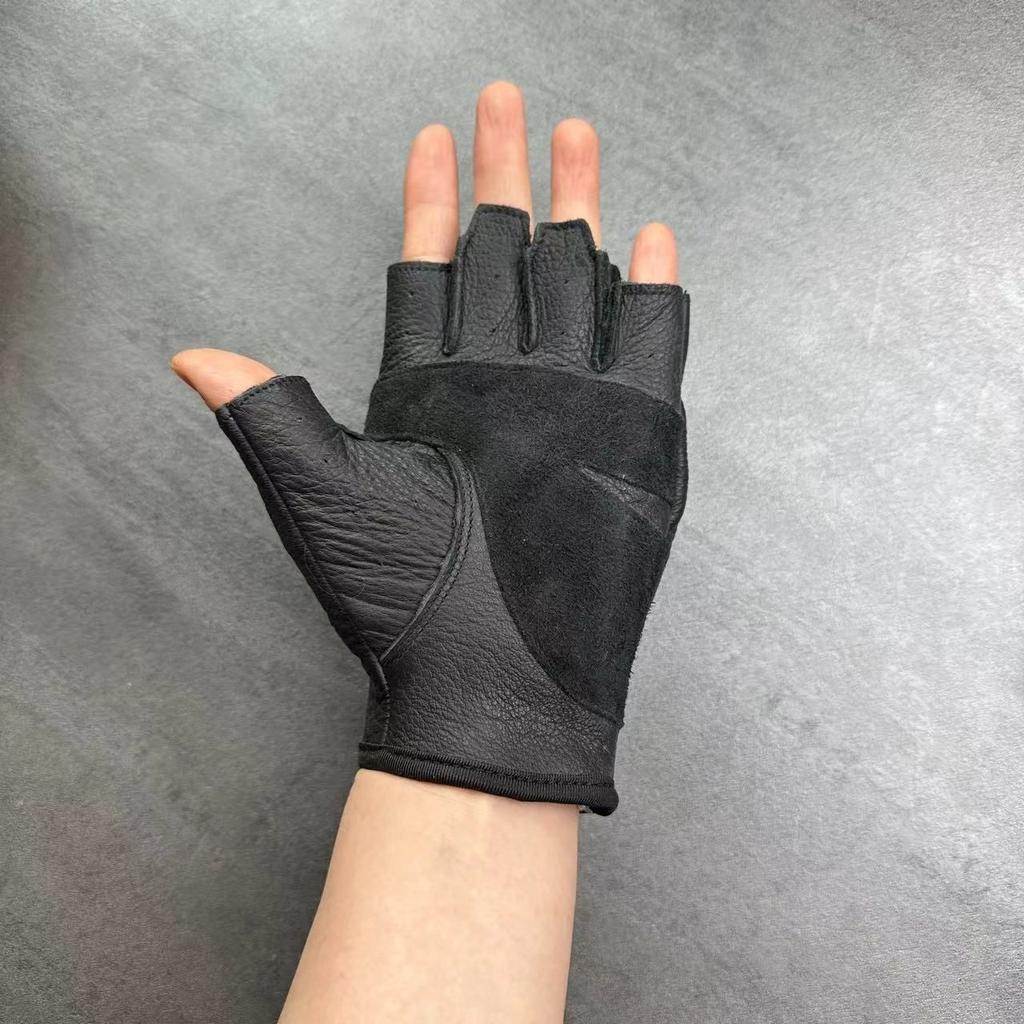 Motorcycle Riding Gloves Leather Motorcycle Riding Protective Gear Cowhide Full-Finger Anti-Slip Gloves