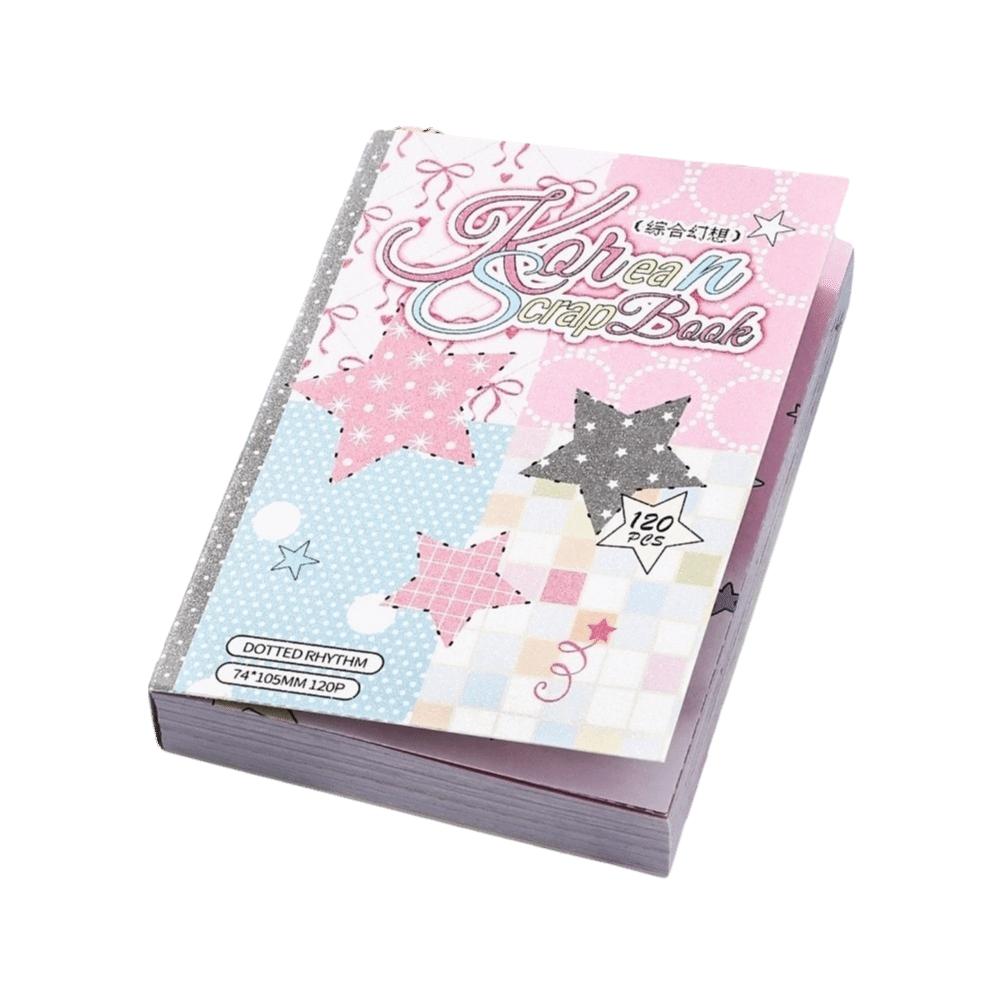 Kein Wiederholungs-Scrapbooking-Papier-Set Polka Dot DIY-Materialpapier Niedliche Memo-Notiz-Aufkleber Planer