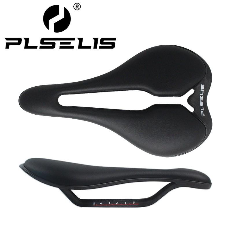 High Cushioned Bike Saddle With Hollow Ventilation Mountain Road Bicycles Nylon Base Chromoly Steel Rails