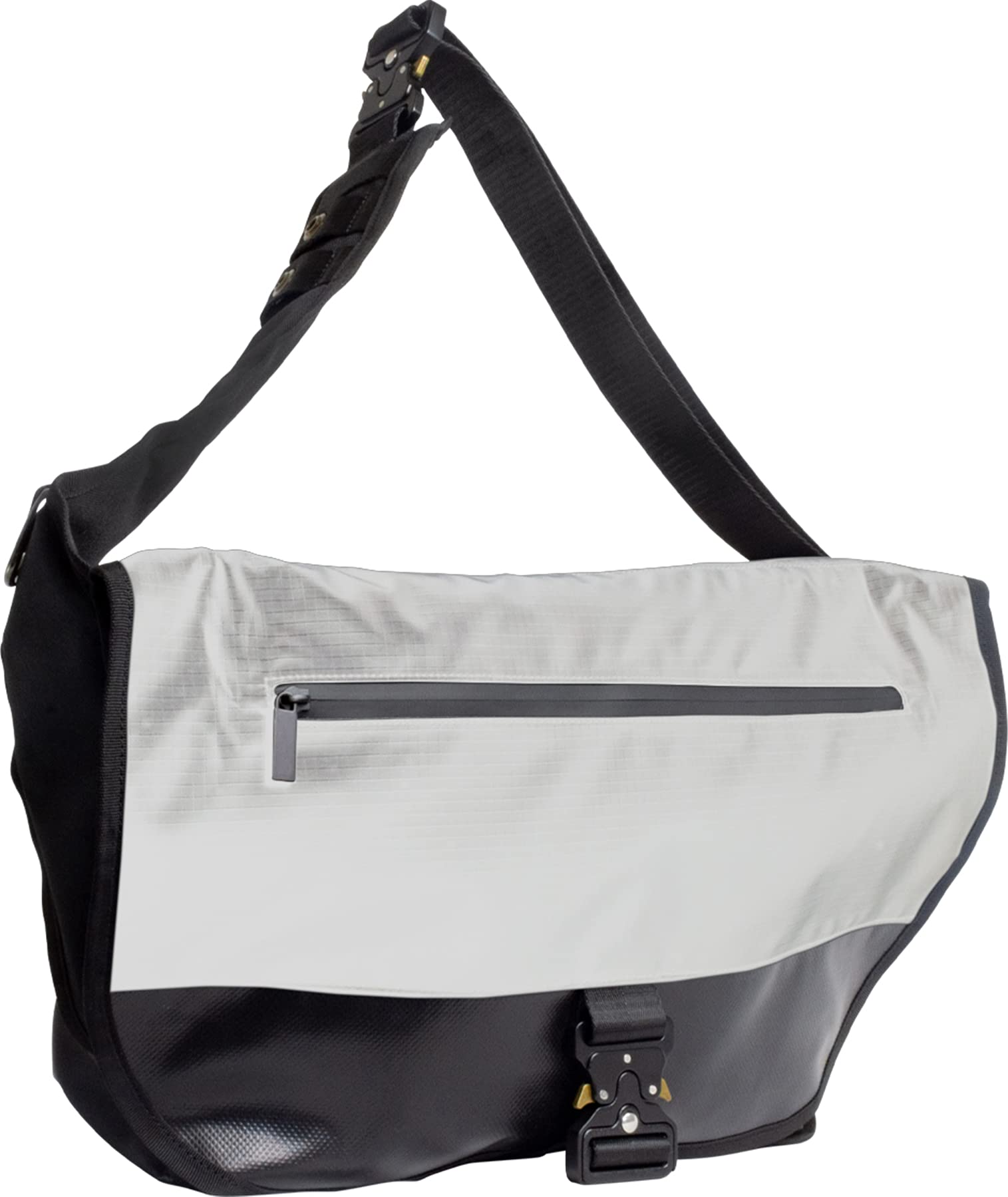 

Messenger Bag Water Repellent Nylon Lightweight Shoulder Bag 2WAY Body Bag Large Capacity Bag Horizontal Silver [Dom Teporna] Men s срібний