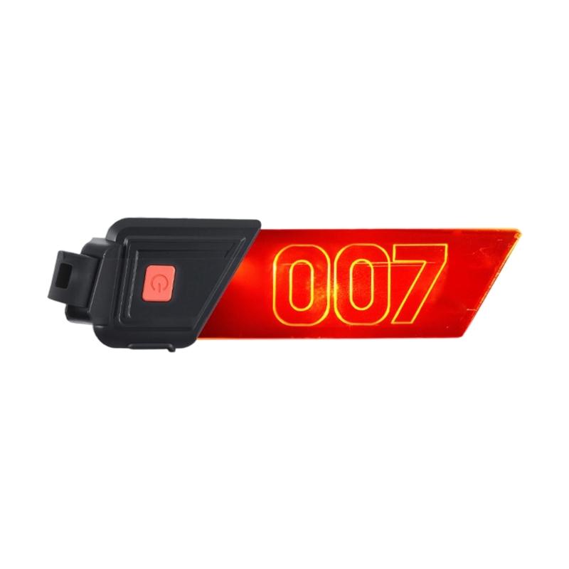 Outdoor Cycling Safety Warning Taillight Rechargeable Bicycles Tail Light Bike License Plate with LED Easy Installation