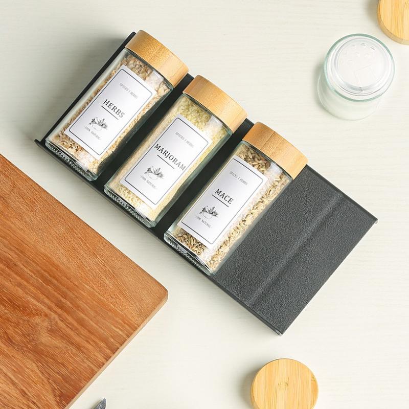 2/4/8PPieces Kitchen Spice Drawer Organizer Adjustable Spice Rack For Spice Jars Seasoning Bottles Outdoor Tableware
