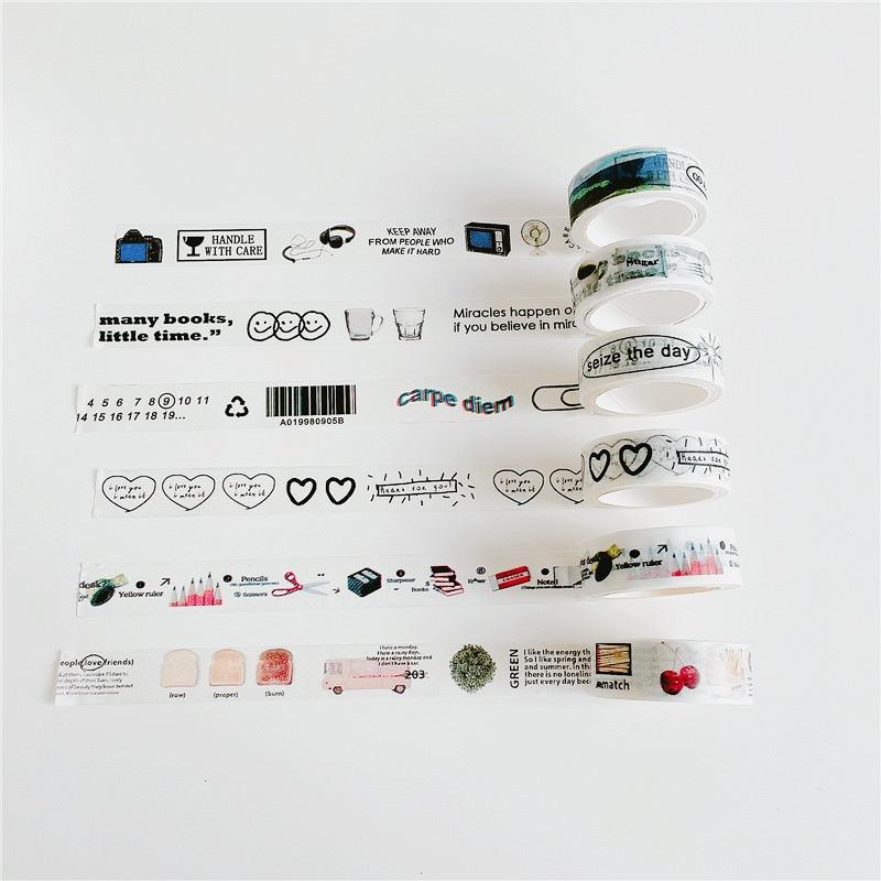 Cartoon Series Washi Tape Cute Sticker Decorative Collage Adhesive DIY Scrapbooking Hand Made Stationery